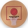2 Inch in Diameter Round Metal Litho-Print Basketball Medallion Insert