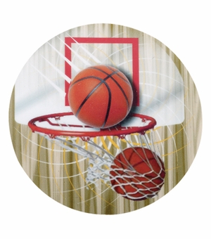 2 Inch in Diameter Round Basketball Mylar Insert