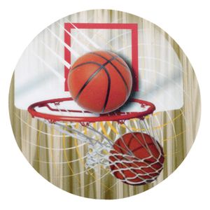 2 Inch in Diameter Round Basketball Mylar Insert
