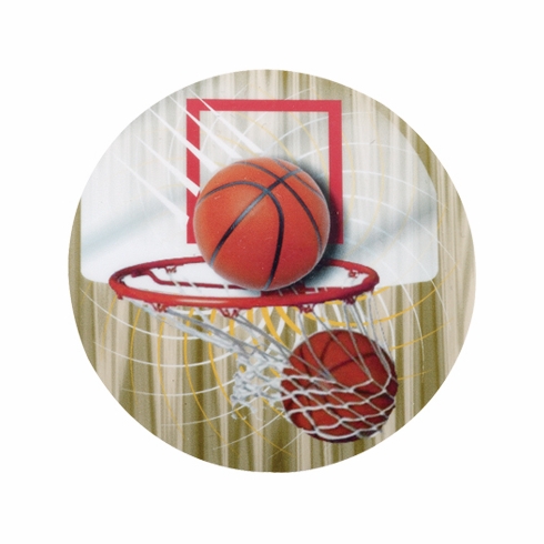 2 Inch in Diameter Round Basketball Mylar Insert