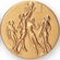 2-Inch in Diameter Round Metal Female Basketball Themed Stamped Insert in Multiple Colors