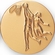 2-Inch in Diameter Round Metal Female Basketball Stamped Insert in Multiple Colors