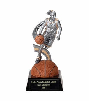 BASKETBALL, FEMALE, 7 INCH FIGURE TROPHY