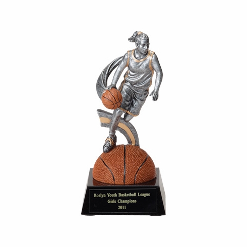 BASKETBALL FEMALE FIGURE TROPHY - NO PLATE