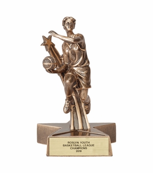 BASKETBALL FEMALE RESIN  TROPHY - NO PLATE