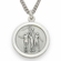 3/4 Inch Womens Basketball Themed St. Christopher Medal in Sterling Silver