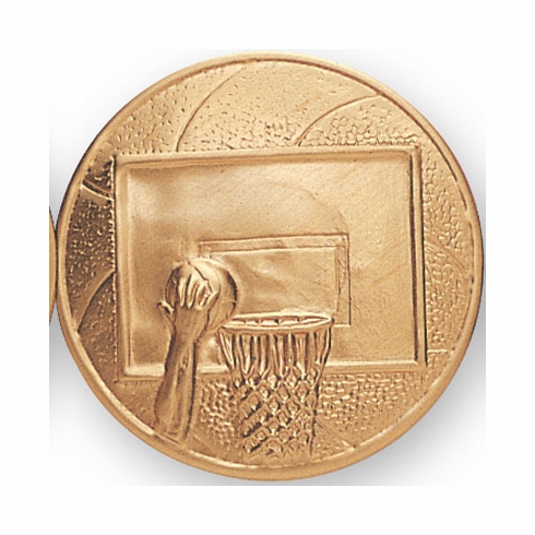 2-Inch in Diameter Round Stamped Metal Basketball Insert in Multiple Colors