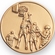 2-Inch in Diameter Round Stamped Metal Basketball Themed Insert in Multiple Colors