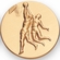 2-Inch in Diameter Round Metal Male Basketball Stamped Insert in Multiple Colors
