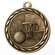 Metal 2-Inch in Diameter Round Basketball Medal with Cutomizable Back in Multiple Colors