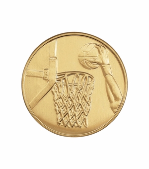 2 INCH BASKETBALL NET AND BALL MEDALLION INSERT