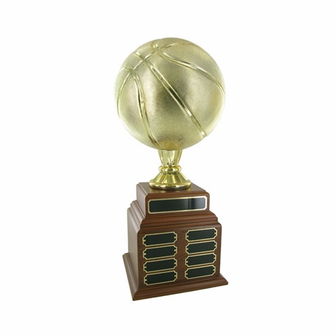 BASKETBALL PERPETUAL TROPHY - 32 NAME PLATES