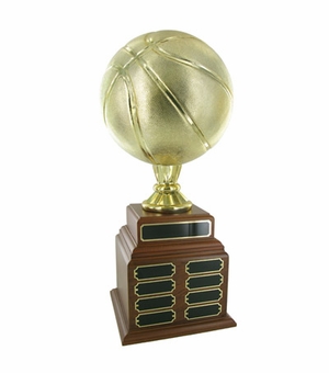 BASKETBALL PERPETUAL TROPHY - 32 NAME PLATES