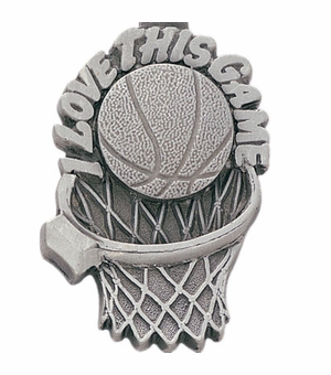 BASKETBALL PEWTER KEY CHAIN