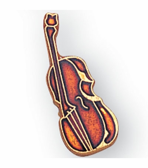 BASS & CELLO PIN ENAMELED GOLD