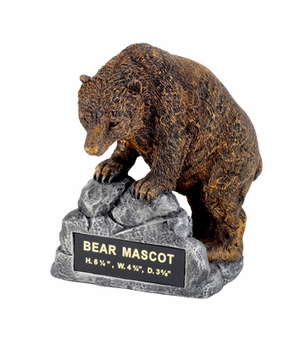 BEAR MASCOT TROPHY WITHOUT PLATE