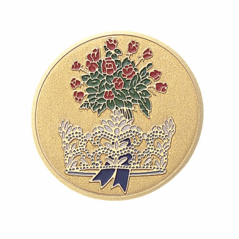 BEAUTY PAGENT, 2 INCH ETCHED ENAMELED