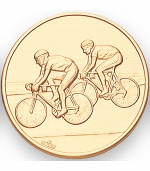 2-Inch in Diameter Round Stamped Metal Cycling Insert in Multiple Colors