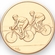 2-Inch in Diameter Round Stamped Metal Cycling Insert in Multiple Colors