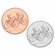 2-Inch in Diameter Round Stamped Metal Cycling Insert in Multiple Colors