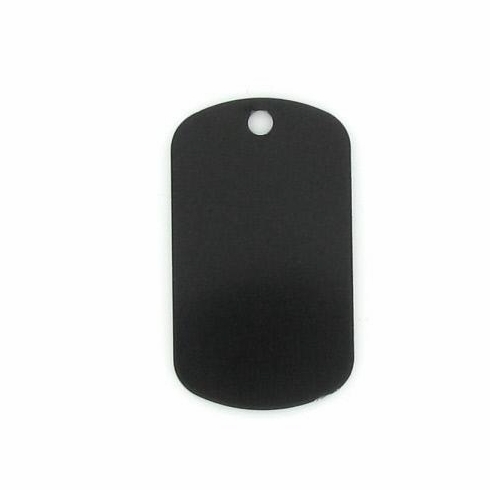 BLACK ALUMINUM DOG TAG