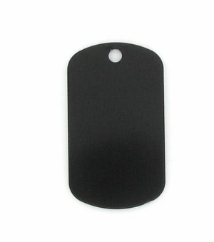 BLACK ALUMINUM DOG TAG