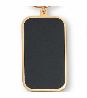 BLACK AND GOLD KEY RING, BOXED
