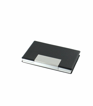 BLACK AND SILVER CARD CASE