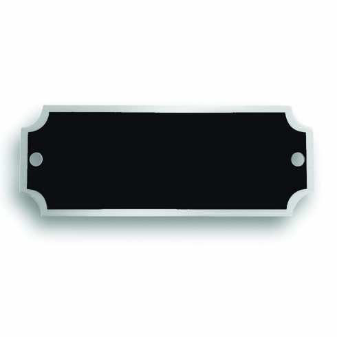 BLACK MATTE SILK SCREENED SILVER ALUMINUM PLATE