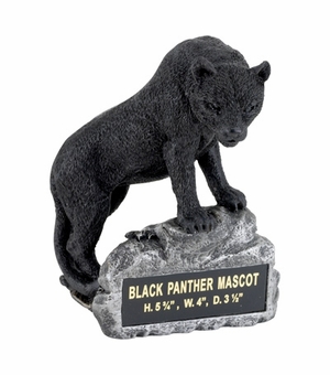 BLACK PANTHER MASCOT TROPHY