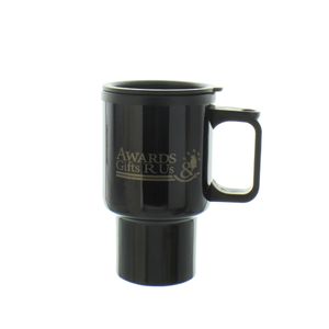BLACK TRAVEL MUG 16OZ