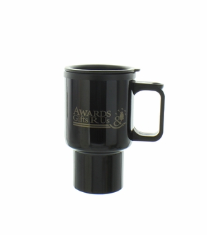 BLACK TRAVEL MUG 16OZ
