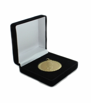 BLACK VELOUR MEDAL PRESENTATION BOX