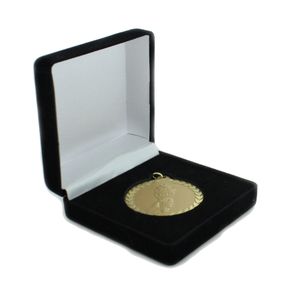 BLACK VELOUR MEDAL PRESENTATION BOX