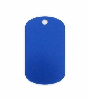 BLUE ALUMINUM DOG TAG