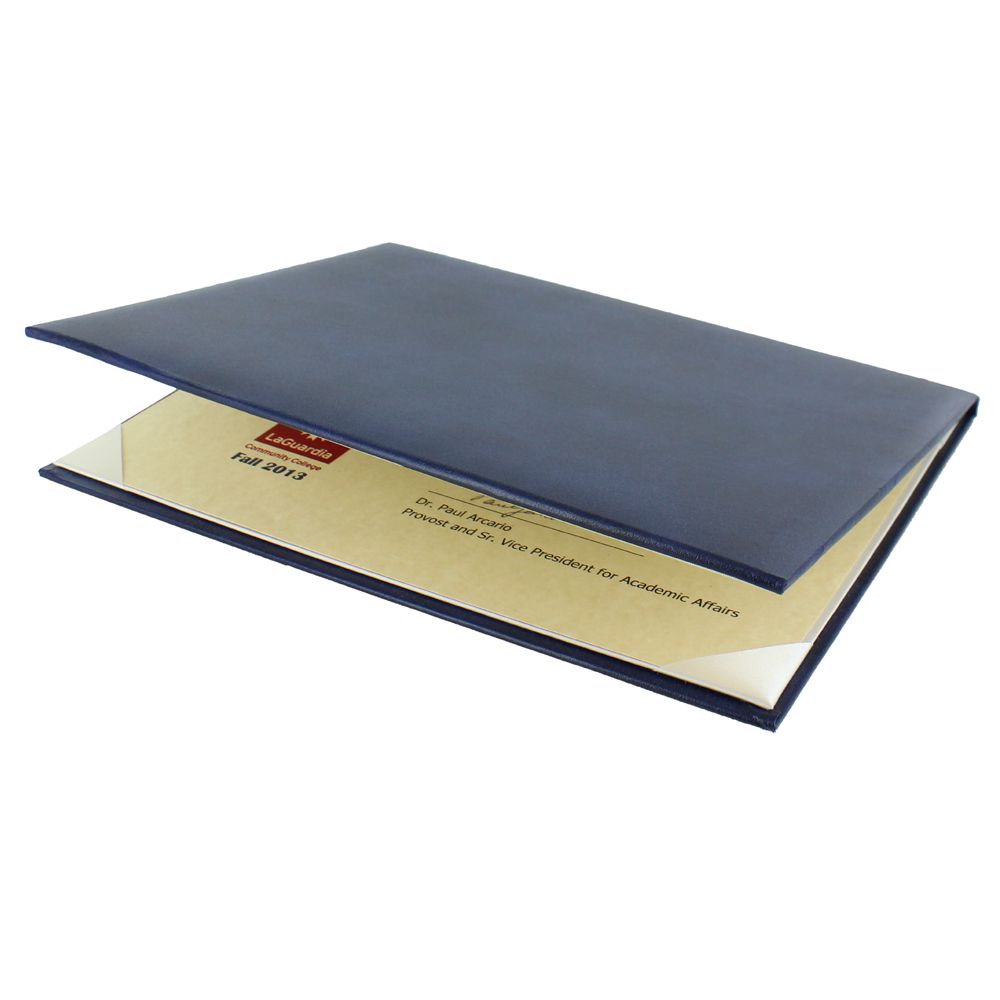 BLUE CERTIFICATE HOLDER