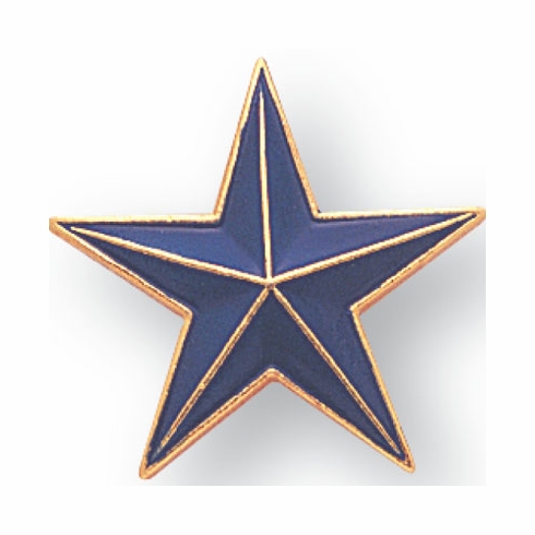 BLUE STAR PIN 7/8 INCH