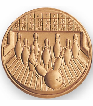 2-Inch in Diameter Round Stamped Metal Bowling Insert in Multiple Colors