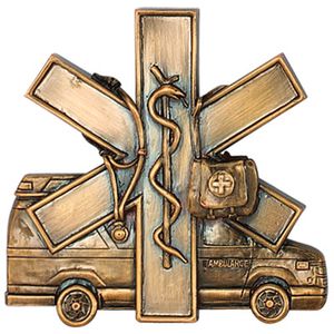 4-3/4 INCH BRASS EMS PLAQUE MOUNT