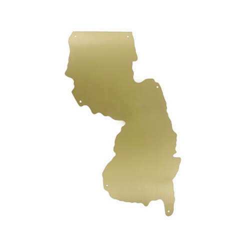 BRASS PLATE SHAPE OF NEW JERSEY
