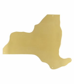 BRASS PLATE SHAPE OF NEW YORK