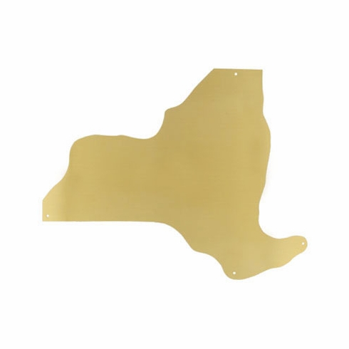 BRASS PLATE SHAPE OF NEW YORK