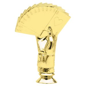 4-1/2 INCH GOLD PLASTIC BRIDGEHAND TROPHY FIGURE