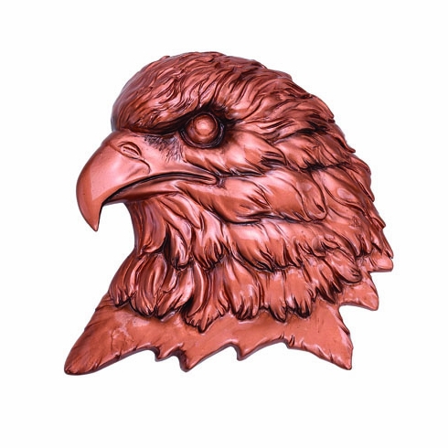 BRONZE EAGLE HEAD PLAQUE MOUNT, 4-1/2X4-1/2