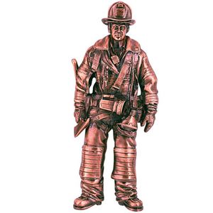 BRONZE FIREMAN PLAQUE MOUNT, 7-1/2