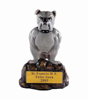 BULLDOG MASCOT TROPHY