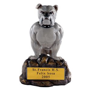 BULLDOG MASCOT TROPHY