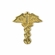 CADUCEUS GOLD PLATED PIN 5/8