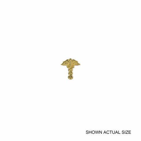 CADUCEUS GOLD PLATED PIN 5/8