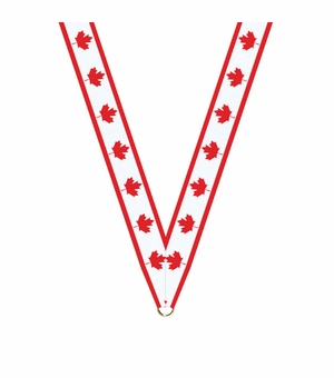 CANADIAN MAPLE LEAF NECK RIBBON